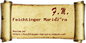 Feichtinger Marióra névjegykártya